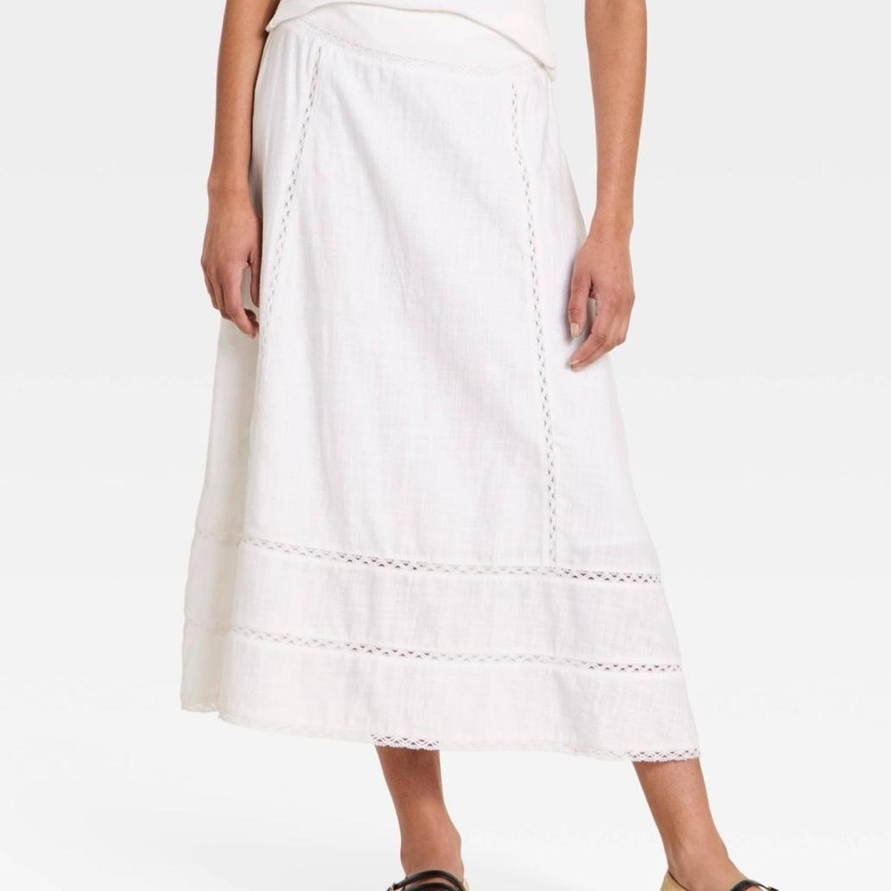 Universal Thread Women's Cutwork Midi Full Skirt